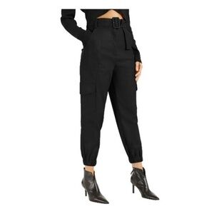 CULPOS X INC Black Soft Cozy Knit Cargo Joggers Medium